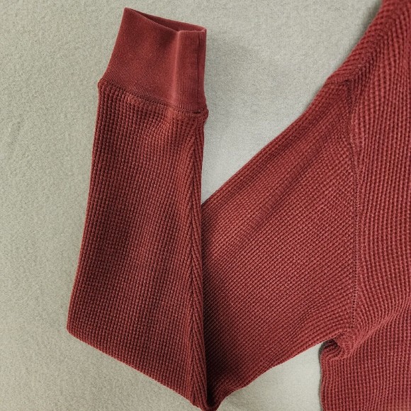 Polo Ralph Lauren Shirt Mens Small Burgundy Vintage Thermal Long Sleeve - Picture 11 of 16